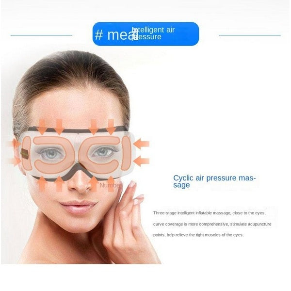 Eye Massager With Heat, Bluetooth Music Rechargeable Eye Heat Massager, Relax And Reduce Eye Strain Dark Circles Eye Bags Dry Eye, Ldeal Gift For Both Men And Women