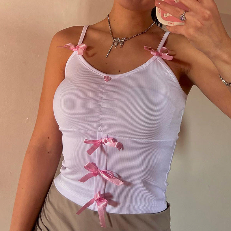 All-matching Solid Color Spaghetti-strap Camisole Top