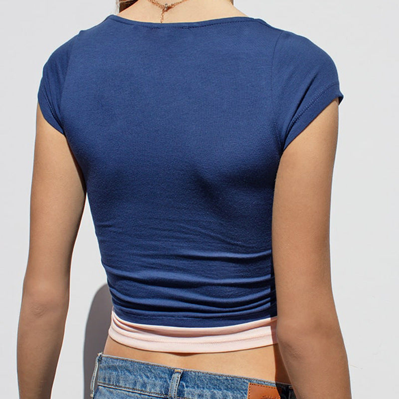 Hot Girl Cropped T-shirt Top Summer Style