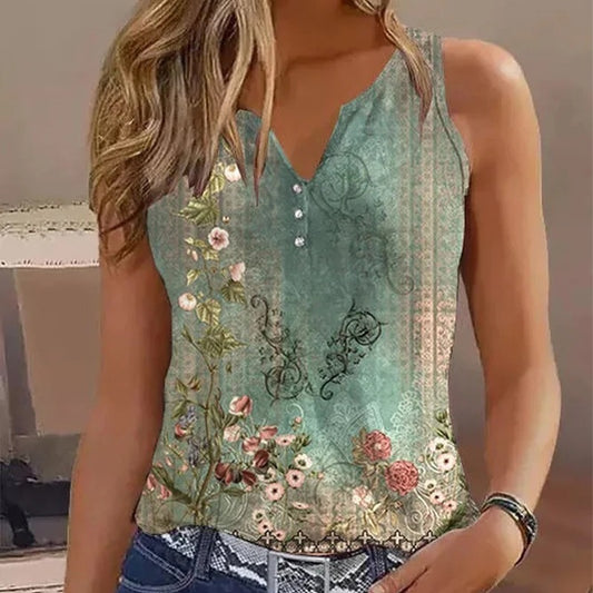 Cross Border Exclusive For Wish Independent Station Leisure Printed Other Floral Vest