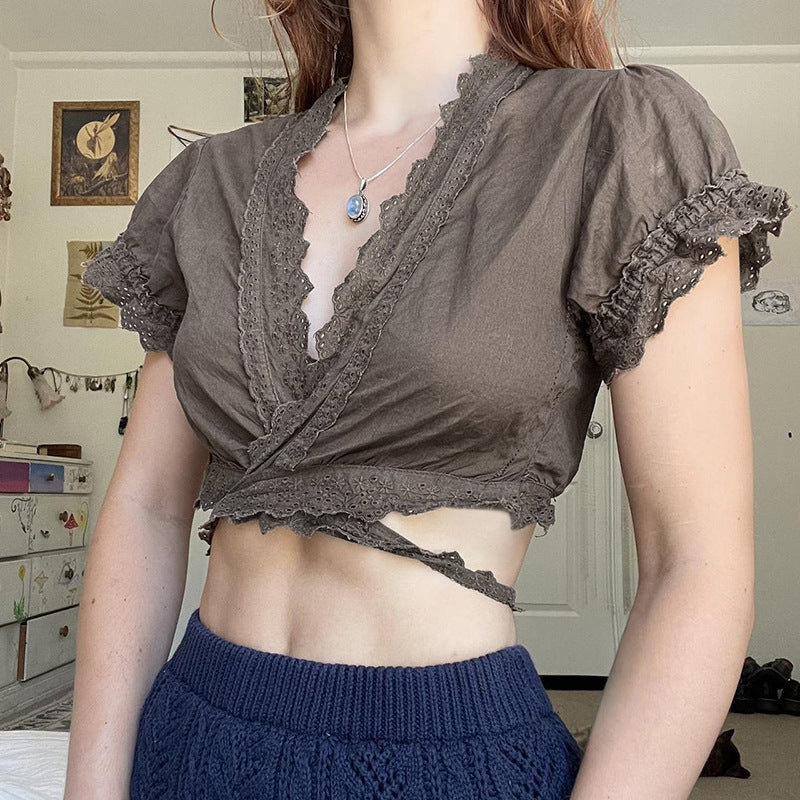 Versatile Ultra Short Puff Sleeve T-shirt