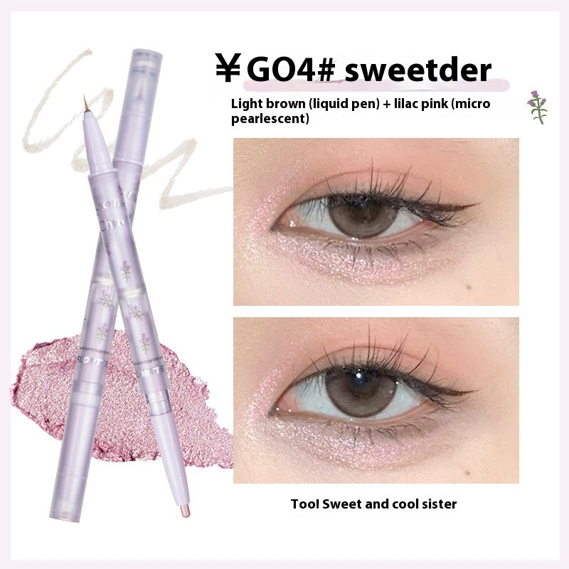 Ultra-fine Three-dimensional Brightening Double-headed Eye Shadow Pen Eye Shadow