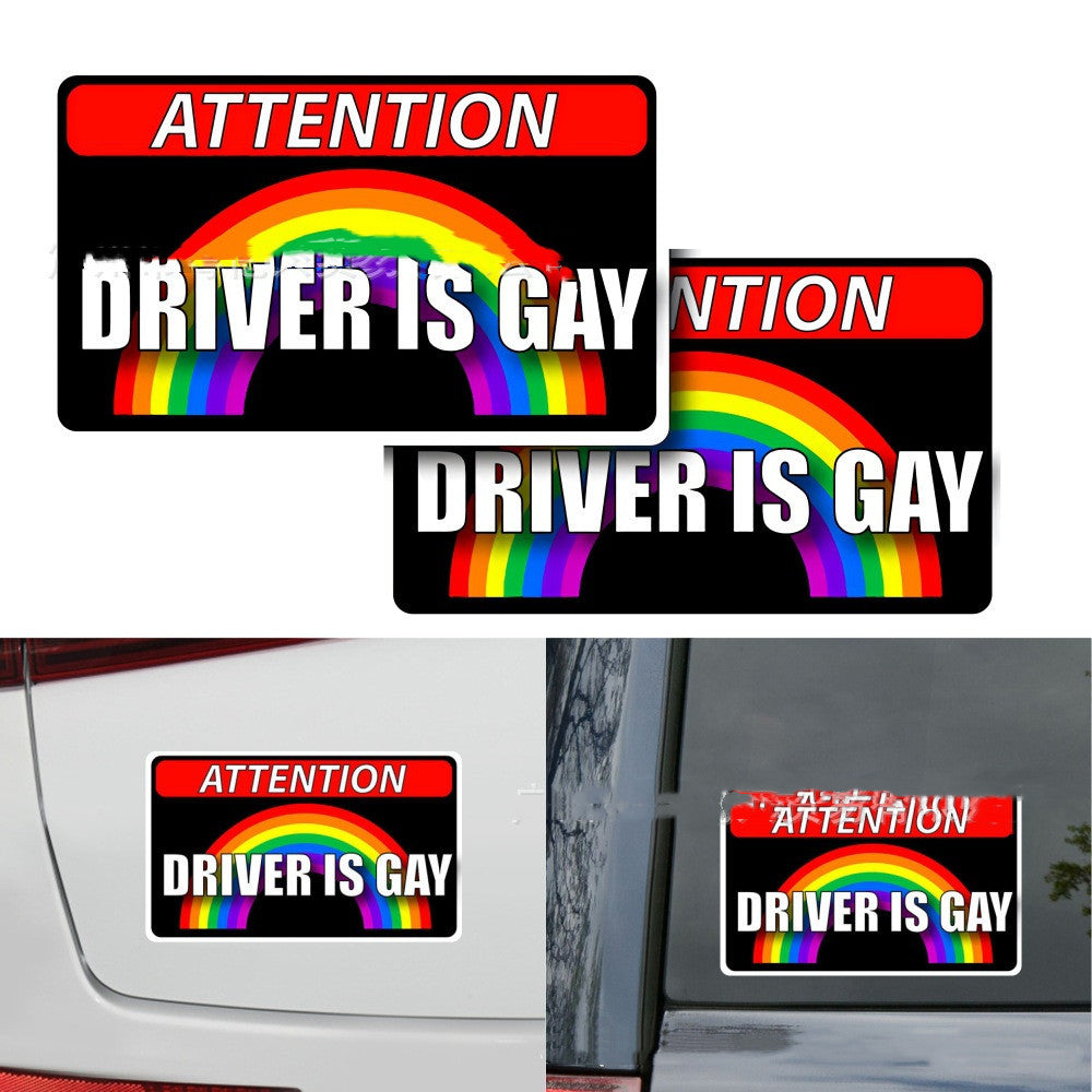 S-334 Interesting Color Automobile Sticker Bumper Stickers Paper Personalized Creative Gay Reflective Decoration Garland Cover Scratches Bumper Stickers