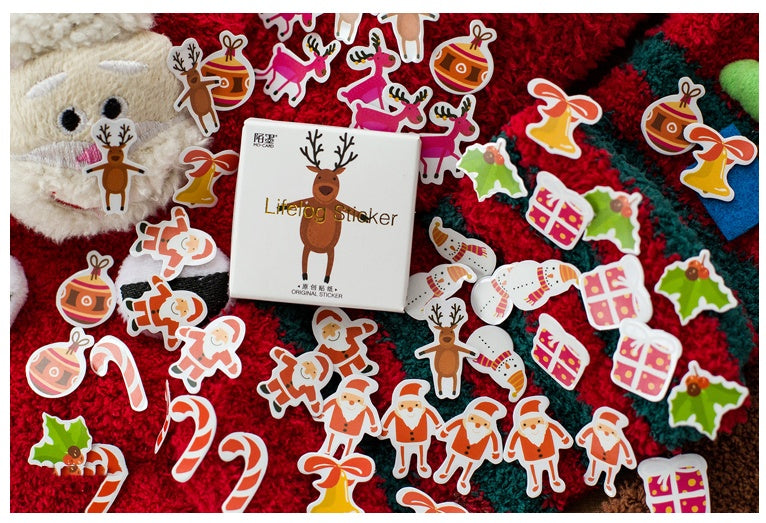 Creative Christmas Cartoon Stickers Holiday Stickers Waterproof Photo Frame