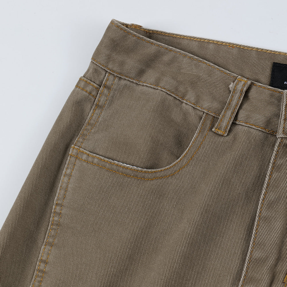 Men's Loose Cargo Washed Casual Jeans