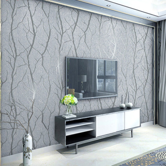 Modern Minimalist Line Three-dimensional Deerskin Velvet Wallpaper