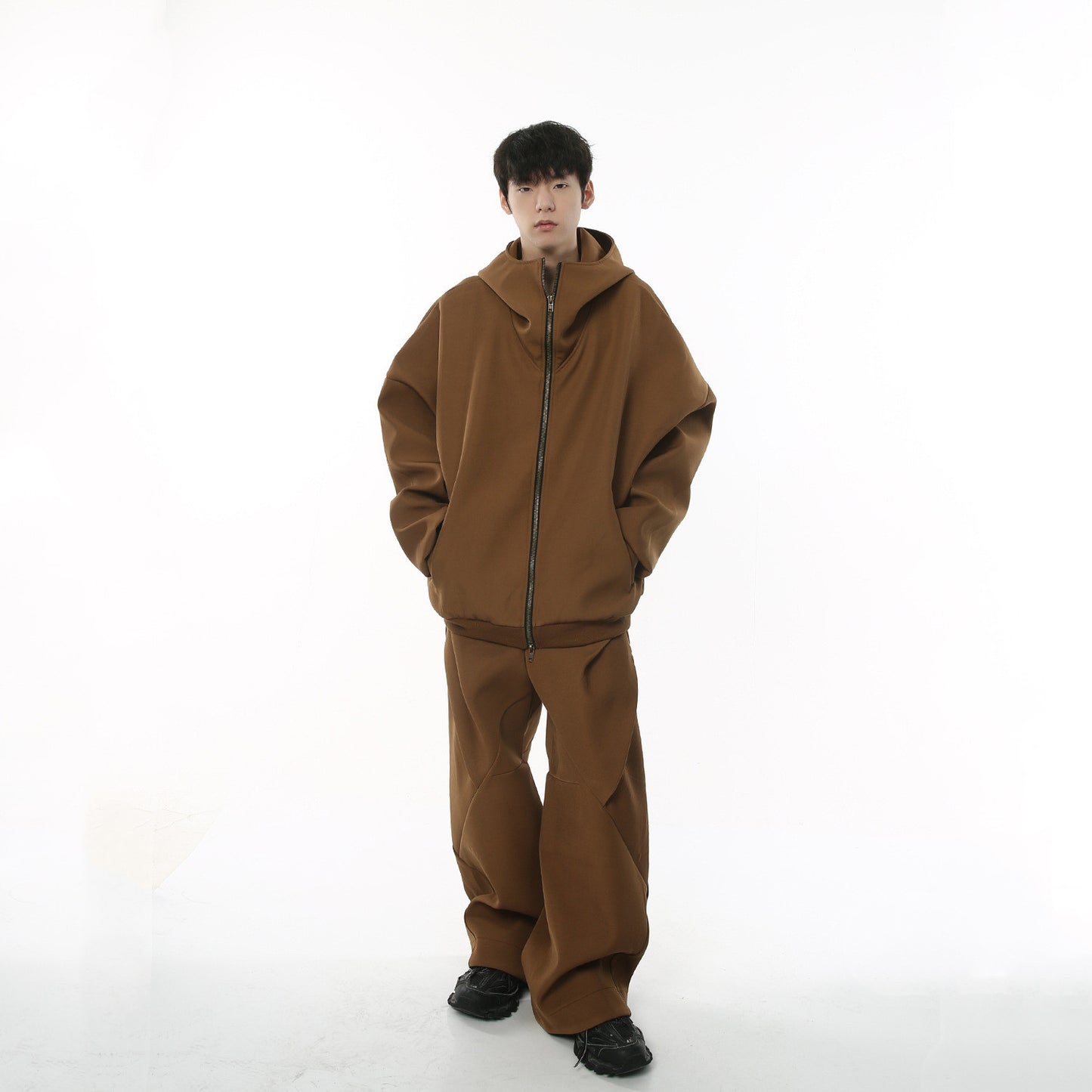 American Retro High Street Double-headed Zipper Casual Pants