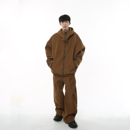 American Retro High Street Double-headed Zipper Casual Pants