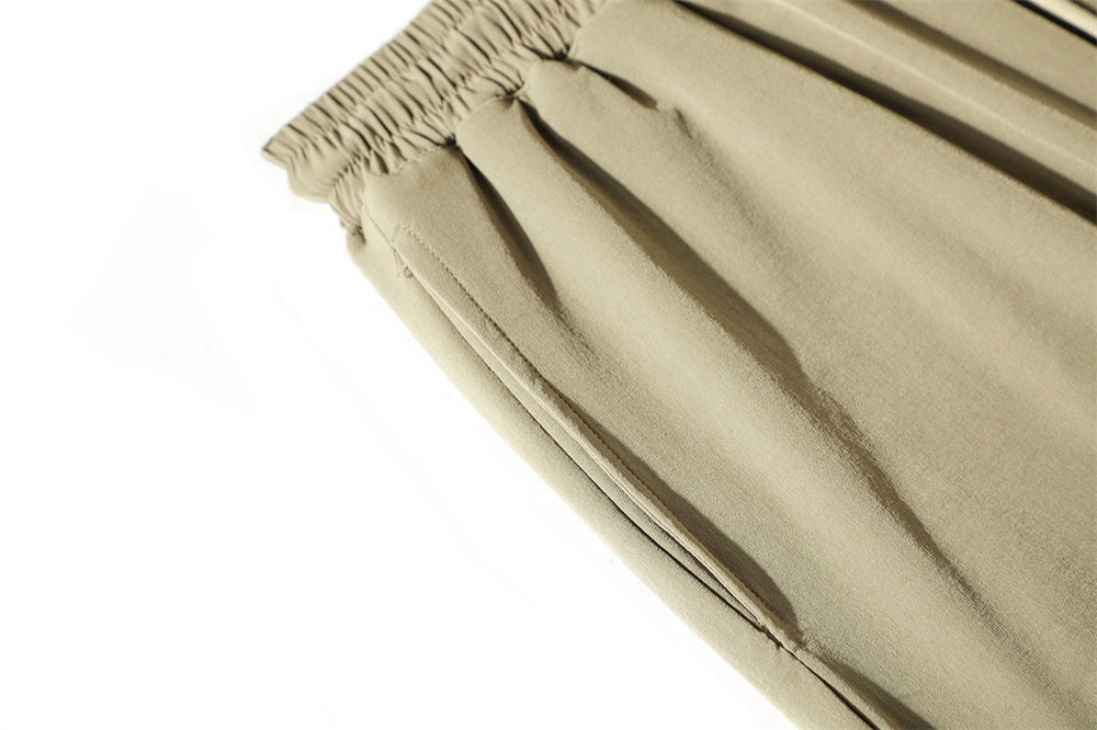 Men's Solid Color Multi-pocket Workwear Casual Wide-leg Pants