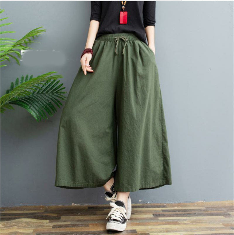 Women's Fashion Loose Linen Casual Leggings