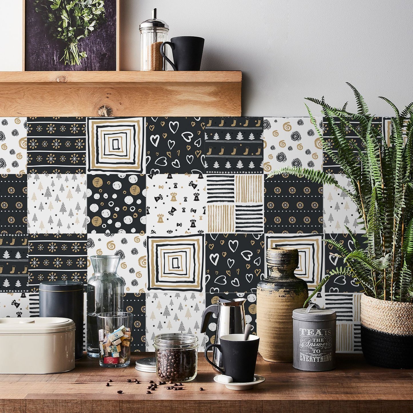 Creative Pattern Self-adhesive Wall Wallpaper Simulation Relief