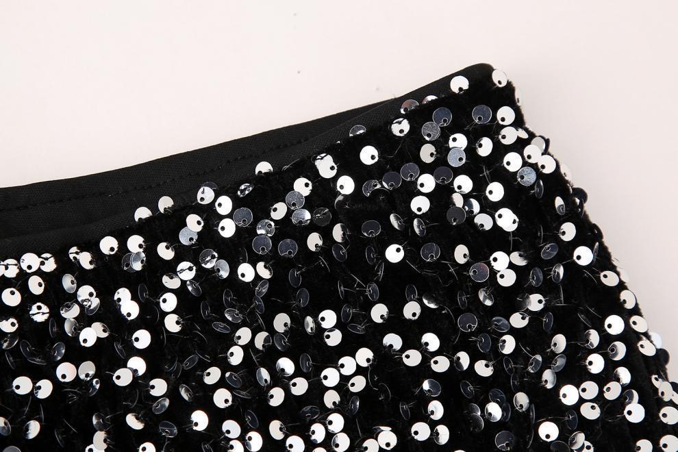 Street Style Sequin Slim Fit Slimming Versatile Shorts