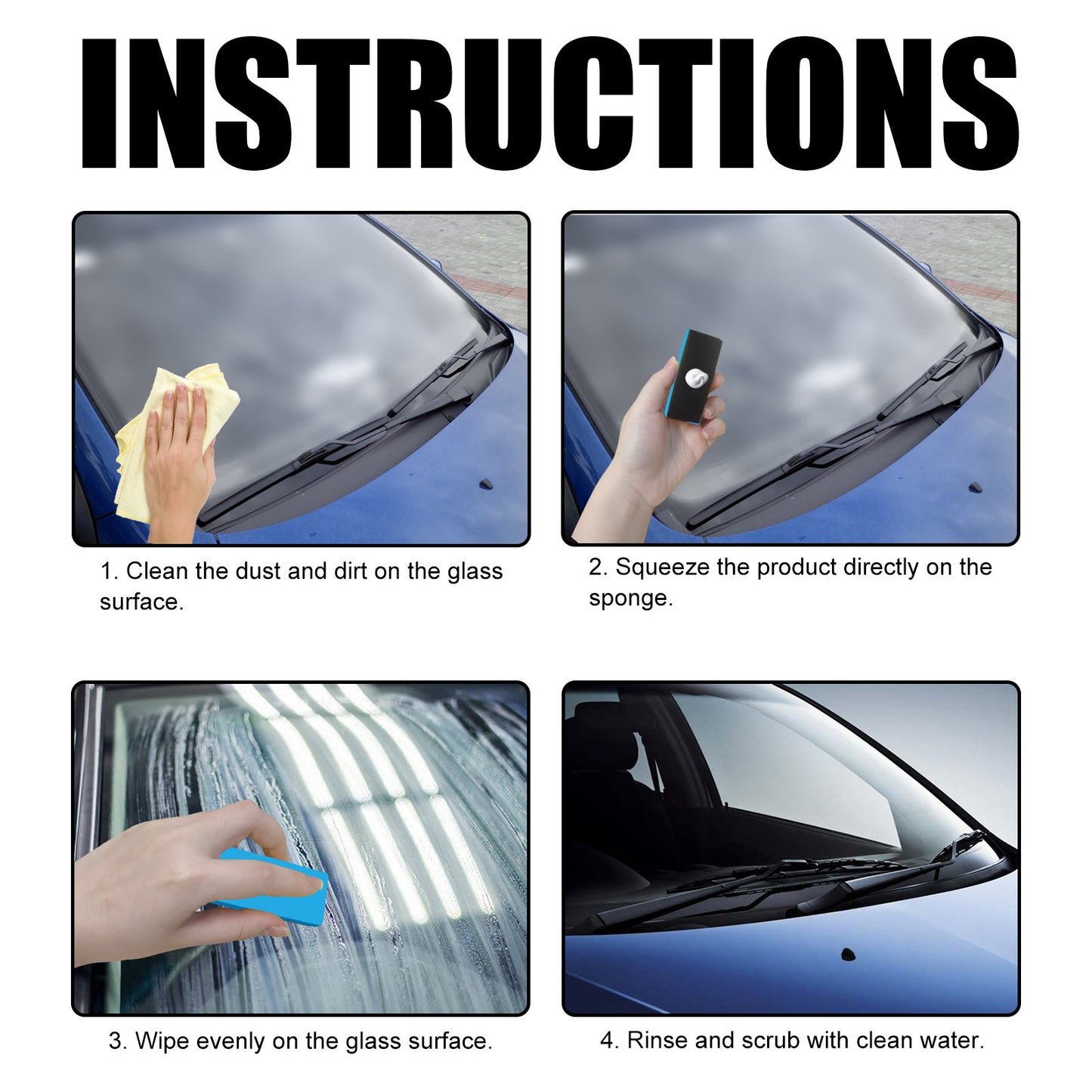 Car Windshield Glass Decontamination Rainproof Oil Film Remover