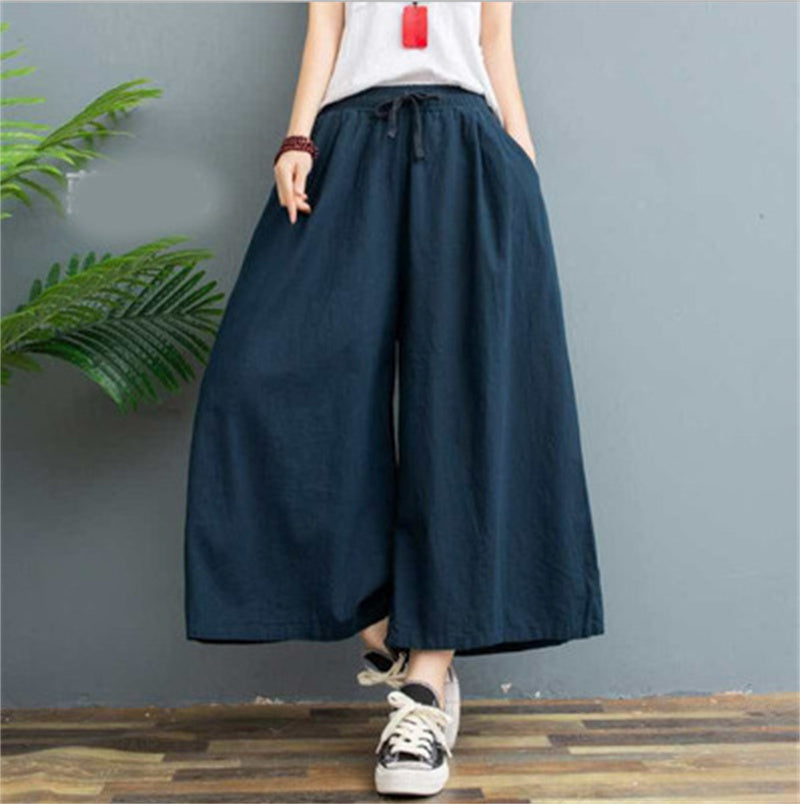 Women's Fashion Loose Linen Casual Leggings