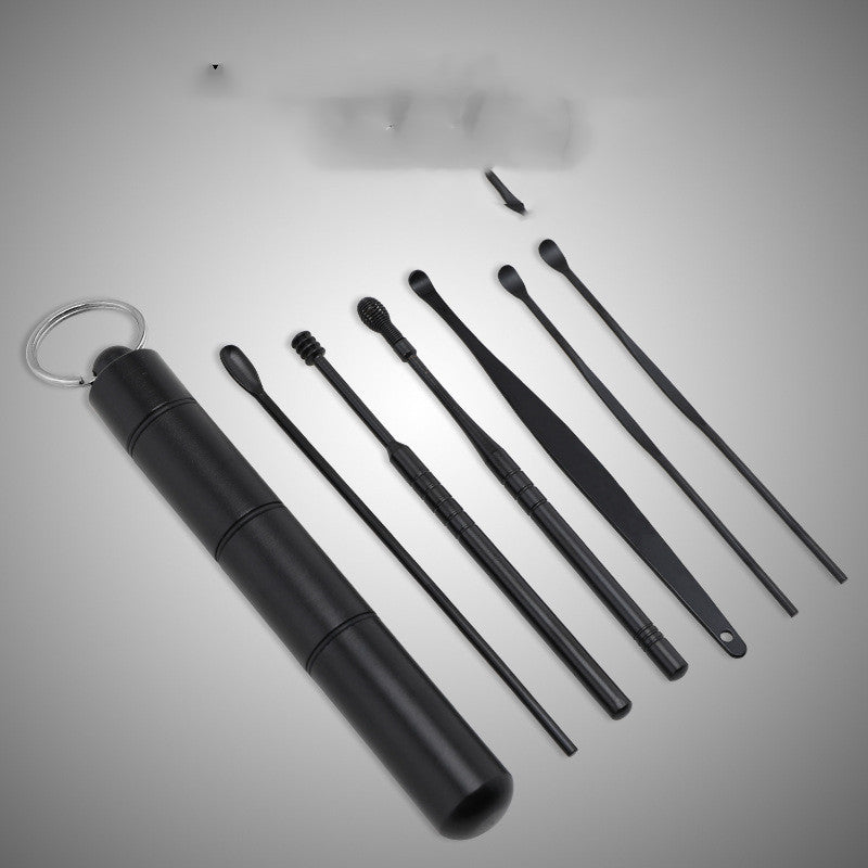 Stainless Steel Household Portable Ear Pick 6-piece Set