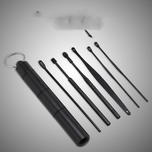 Stainless Steel Household Portable Ear Pick 6-piece Set