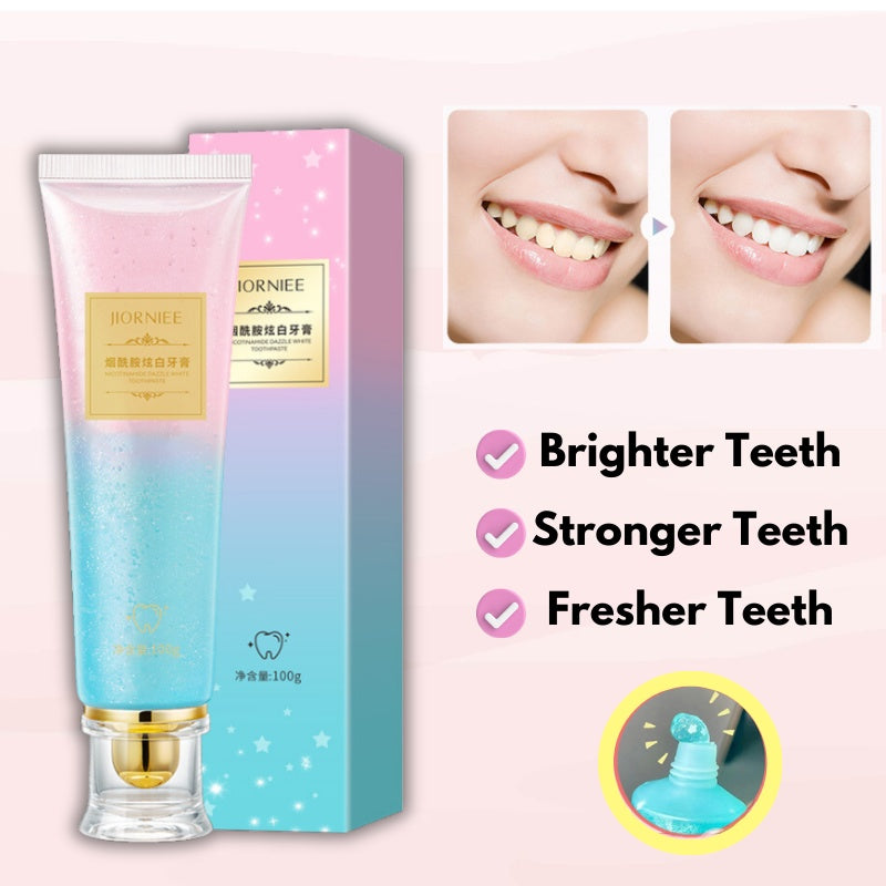 Nicotinamide Dazzle White Toothpaste, 2024 New Dazzling White Toothpaste, Niacinamide Whitening Toothpaste, Toothpaste  Breath Niacinamide, Whitening Toothpaste