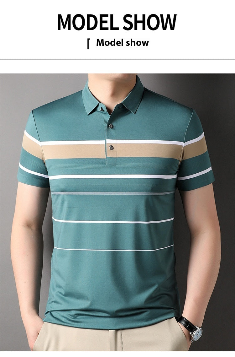 Summer Men's Short-sleeved Lapel Seamless