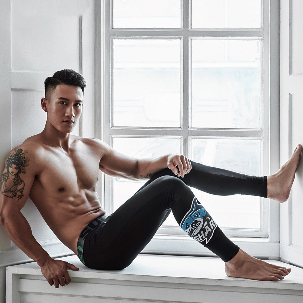 Men's Fashion Slim Fit Printed Thermal Pants
