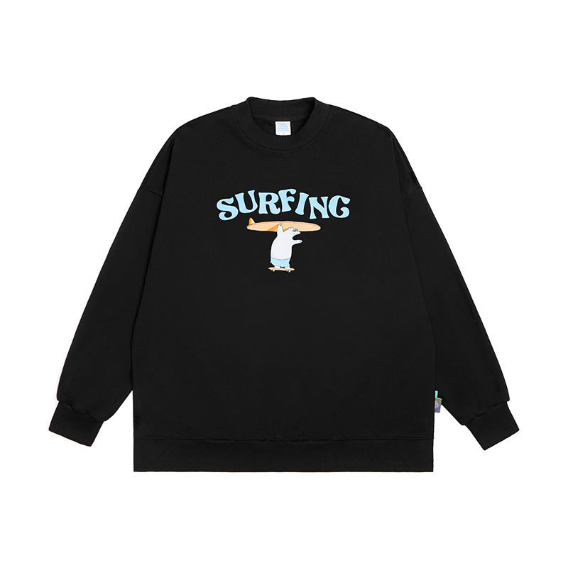 Polar Bear Simple Hand-painted Cartoon All-match Casual Sweater Man