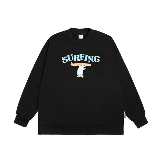 Polar Bear Simple Hand-painted Cartoon All-match Casual Sweater Man