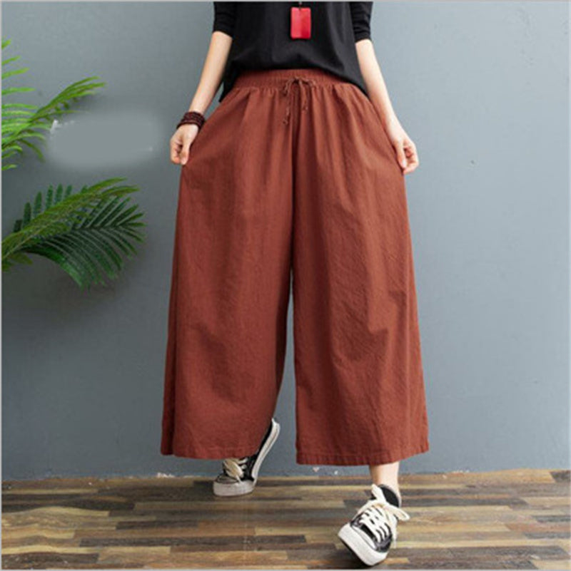 Women's Fashion Loose Linen Casual Leggings