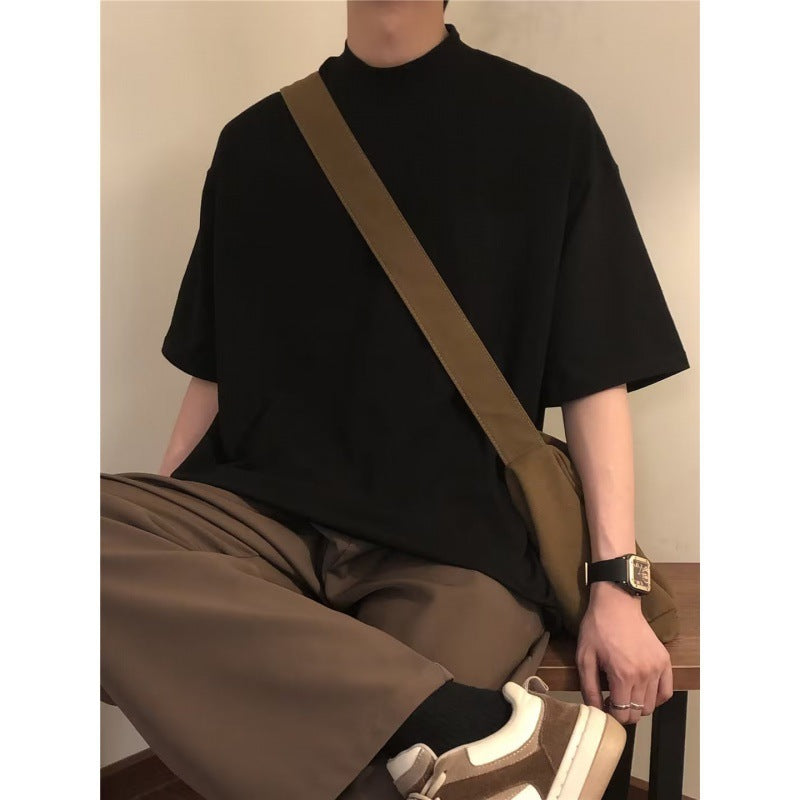 Hong Kong Wind Ins Character Short Sleeve Drape Feeling Niche Shirt Man