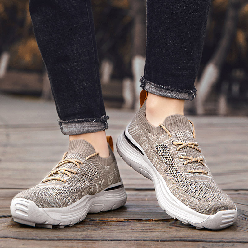 Middle - Aged Mesh Fly Knitting Sneaker Man