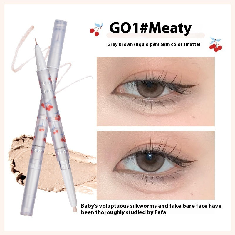 Ultra-fine Three-dimensional Brightening Double-headed Eye Shadow Pen Eye Shadow