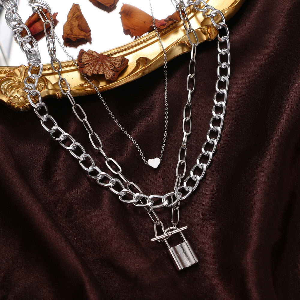 Fashion Personality New Multi-layer Moon Disc Pendant Women's Necklace