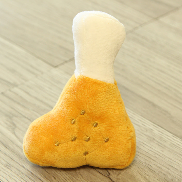 Dog French Afternoon Tea Sound Plush Molar Toy
