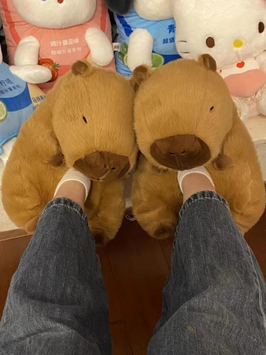 Cartoon Capybara Cotton Slippers Wholesale