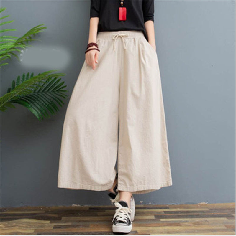 Women's Fashion Loose Linen Casual Leggings