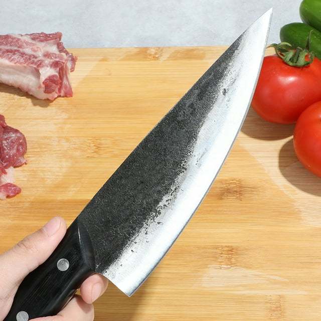 Meat Cleaver Knife-Japanese Butcher Knife Meat Cutting-Professional Chef Knife High Carbon Stainless Steel With Ergonomic Handle- Ultra Sharp Kitchen Chef Knives For Home Outdoor BBQ