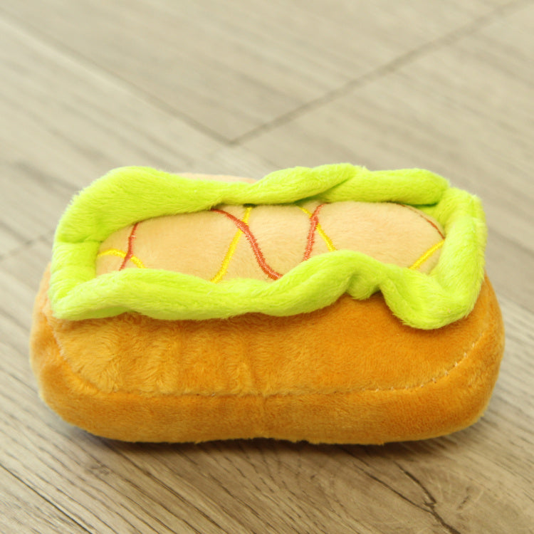 Dog French Afternoon Tea Sound Plush Molar Toy