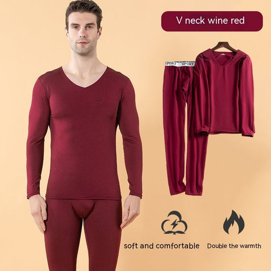 Milk Silk Seamless  Thermal Underwear Men's Suit