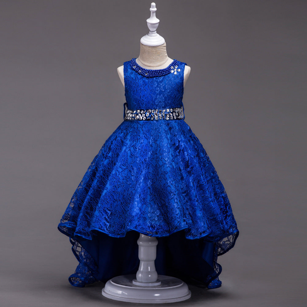 Middle And Big Children Trailing Skirt Girls' Lace Princess Dress
