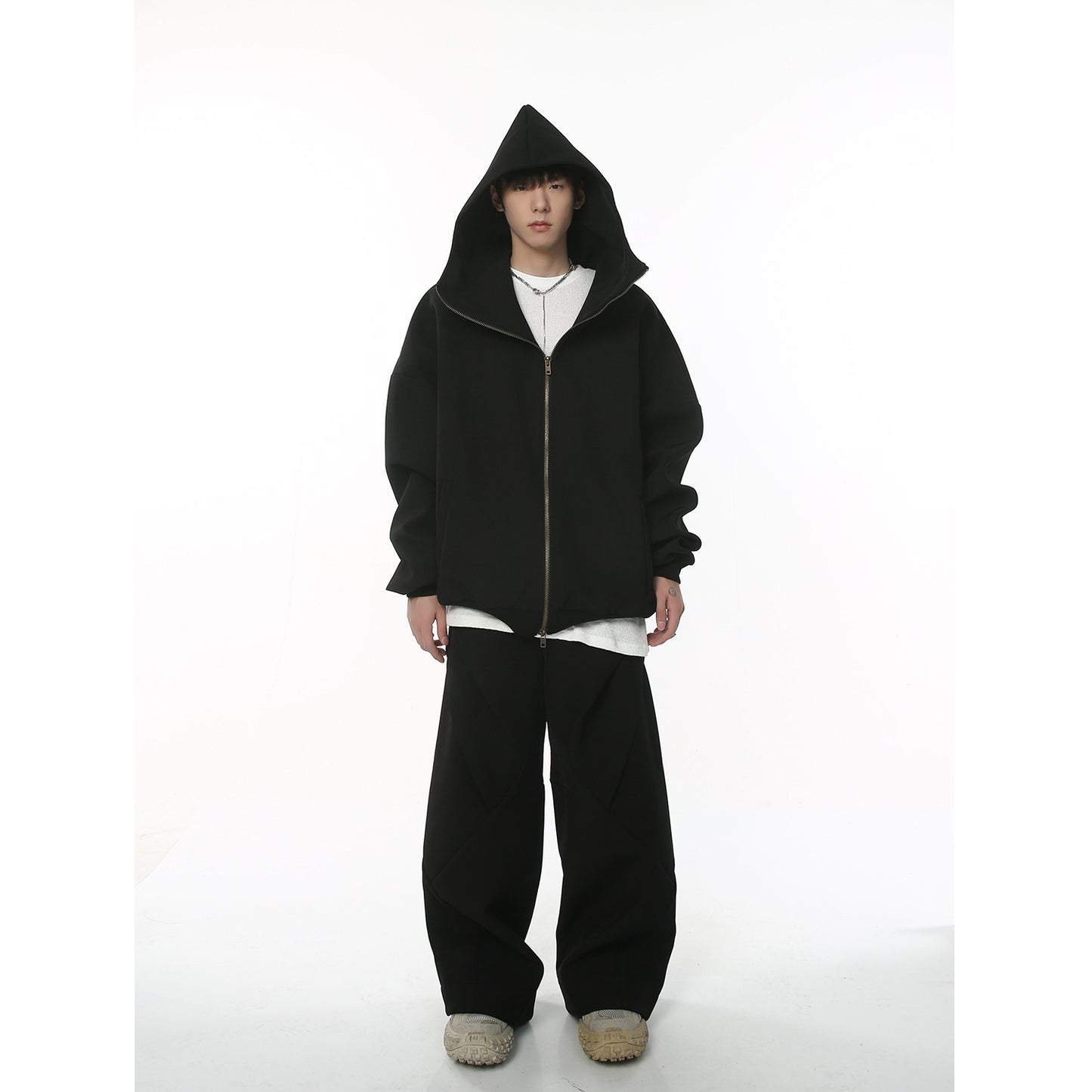 American Retro High Street Double-headed Zipper Casual Pants