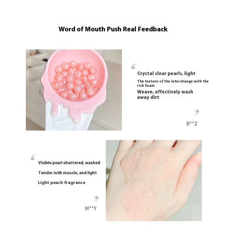 Yuanqi Peach Silky Burst Beads Shower Gel Family Pack