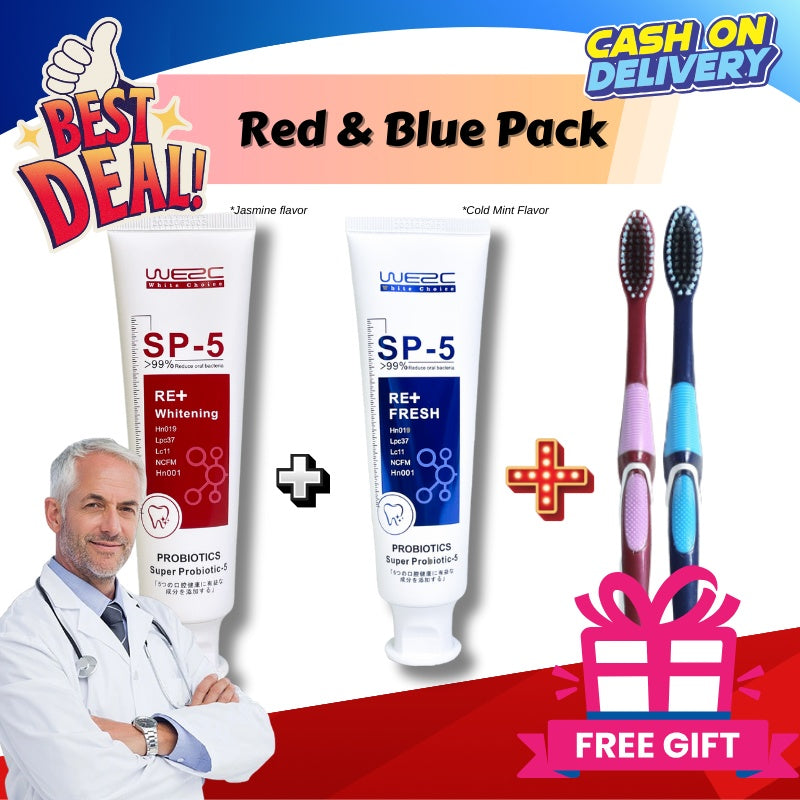 WE2C Whitening Toothpaste Teeth Cleaning Toothpaste Remove Plaque Remove Stains Oral Ordor Cleaning Bright Teeth Breath, Jasmine, Mint Gum Protection Foam Foaming SP5 Cleansing