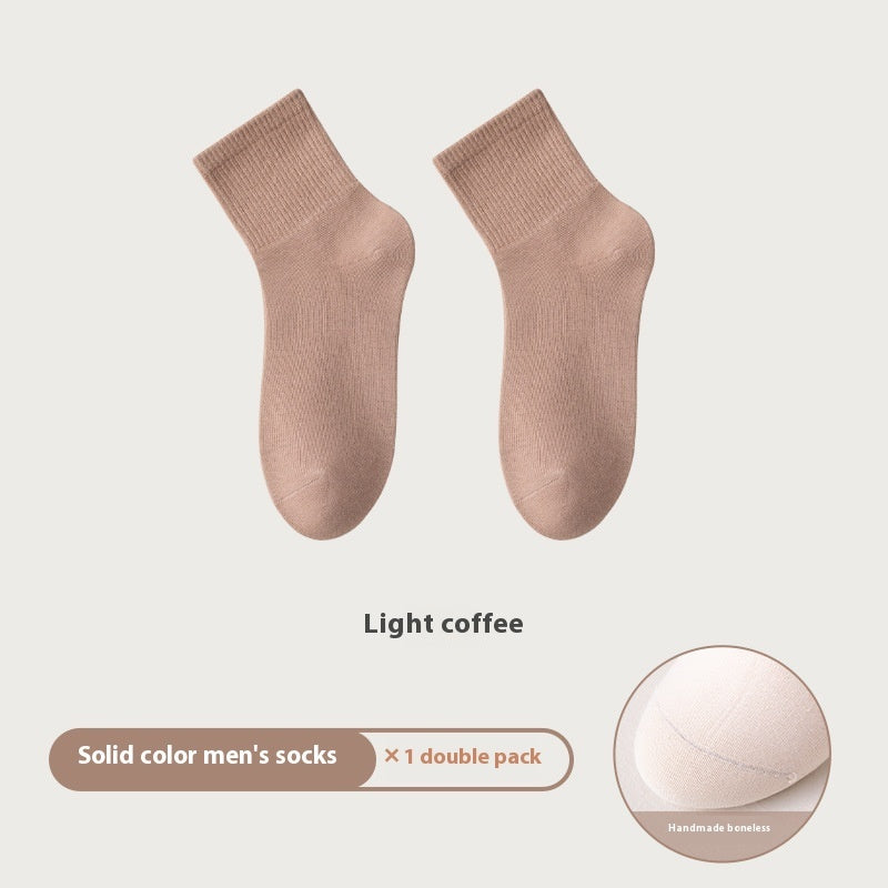 All-in-one Machine Weaving Spring And Summer Antibacterial Breathable Cotton Men's Socks