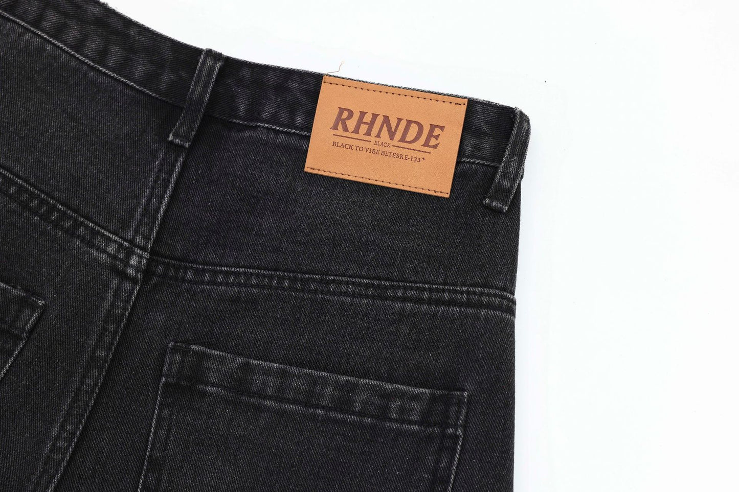 Washed Old Worn Cat Beard Denim Shorts