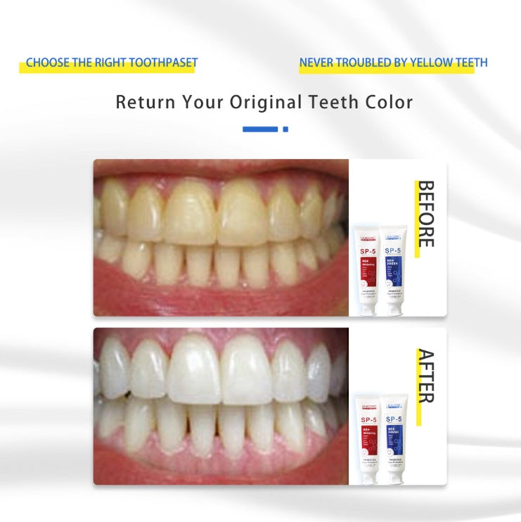 WE2C Whitening Toothpaste Teeth Cleaning Toothpaste Remove Plaque Remove Stains Oral Ordor Cleaning Bright Teeth Breath, Jasmine, Mint Gum Protection Foam Foaming SP5 Cleansing