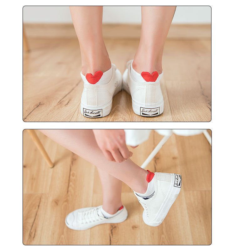 Three-dimensional Heel Love Socks Children