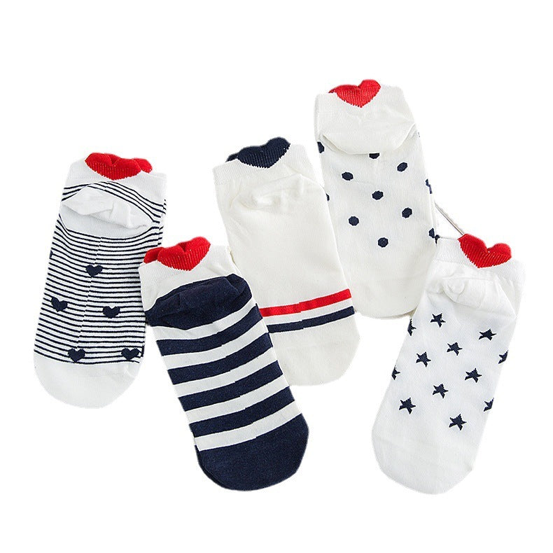 Three-dimensional Heel Love Socks Children