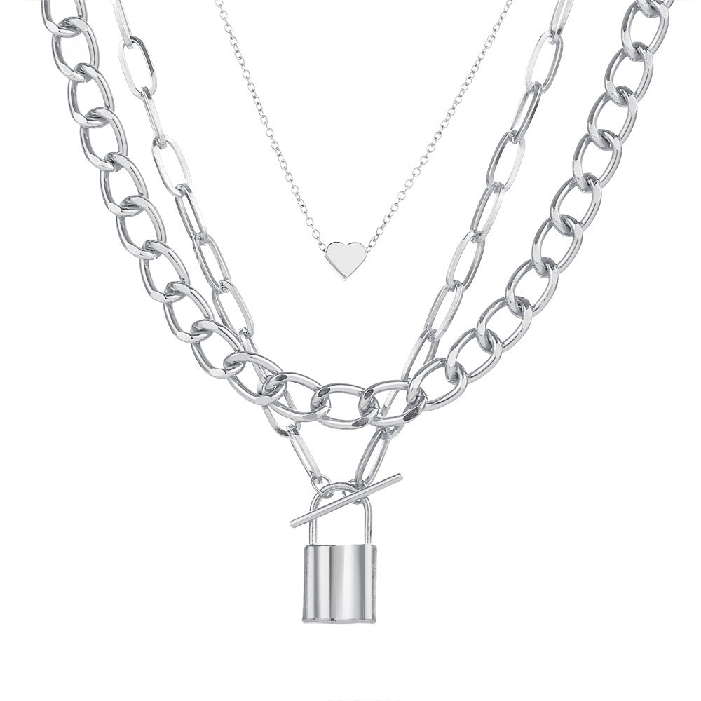 Fashion Personality New Multi-layer Moon Disc Pendant Women's Necklace