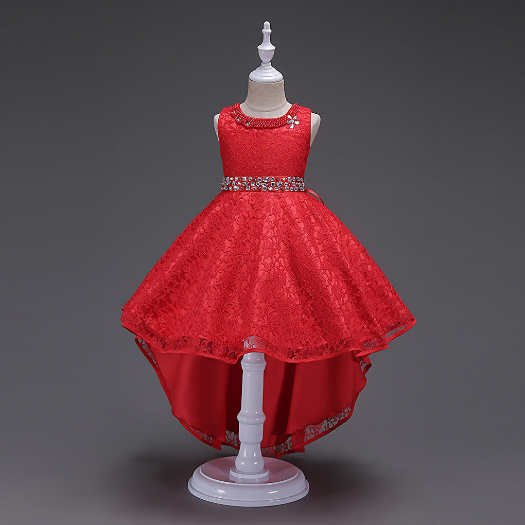 Middle And Big Children Trailing Skirt Girls' Lace Princess Dress