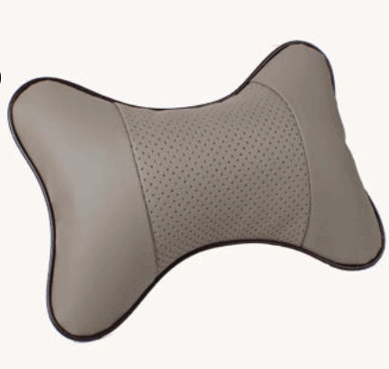 Automobile leather headrest neck protection pillow