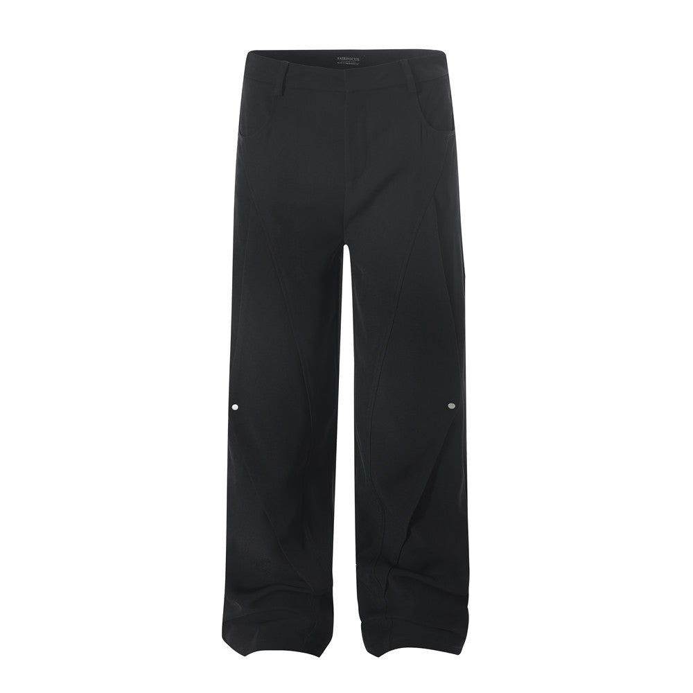 Loose Solid Color Casual Trousers For Men