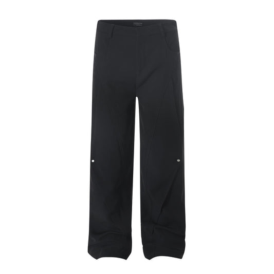 Loose Solid Color Casual Trousers For Men